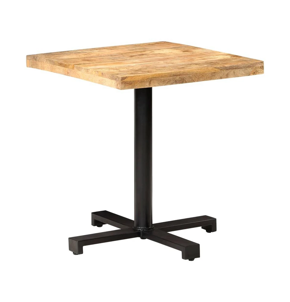 Bistro Table Square 27.6"x27.6"x29.5" Rough Mango Wood