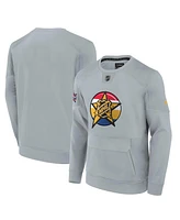 Men's Fanatics Gray 2024 Nhl All-Star Game Authentic Pro Tech Fleece Pullover Sweatshirt