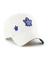 Women's '47 Brand White Toronto Maple Leafs Confetti Clean Up Adjustable Hat