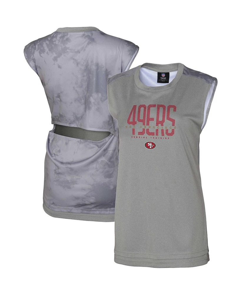 Women's Gray San Francisco 49ers No Sweat Tank Top