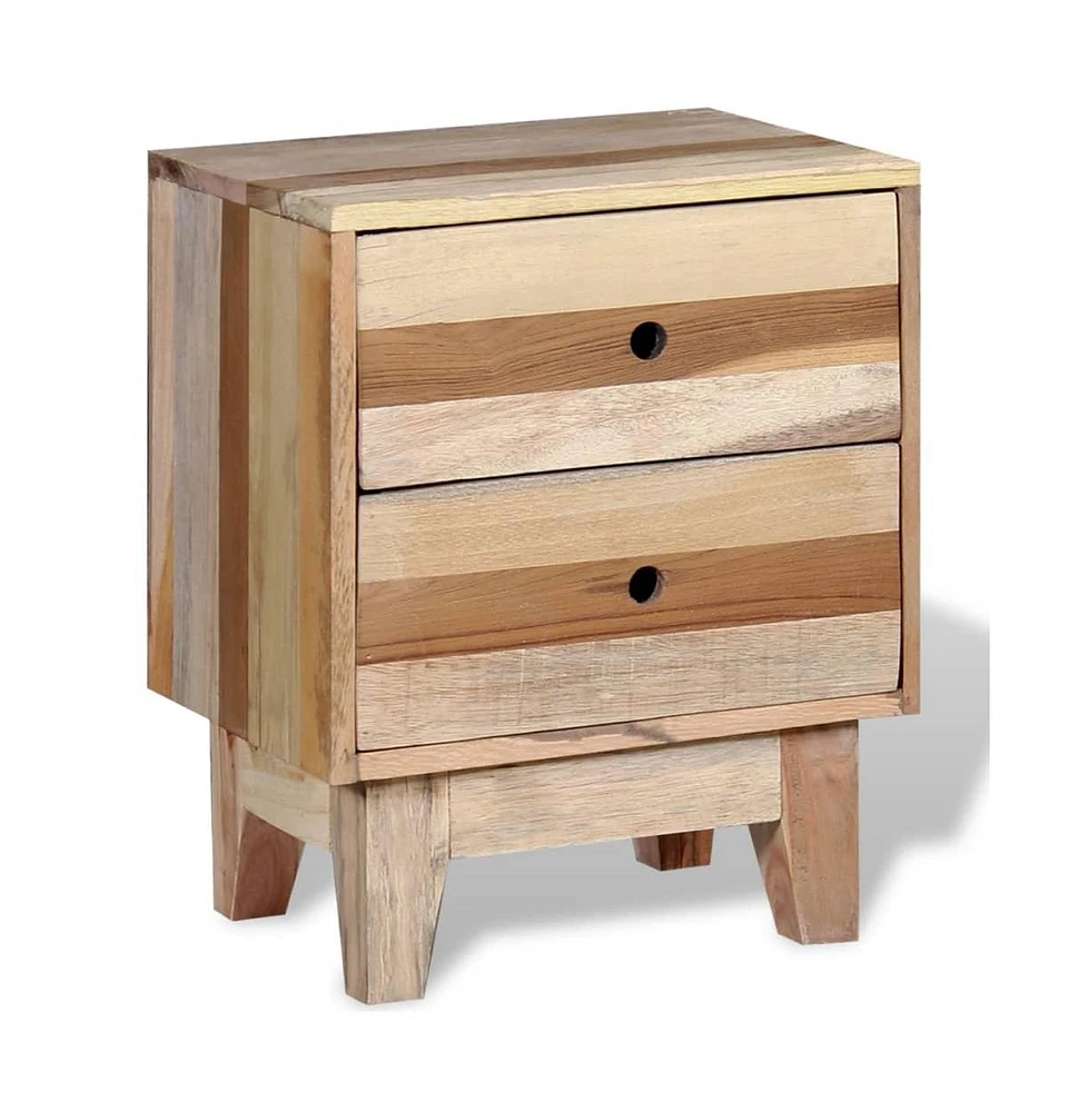 Bedside Cabinet Solid Reclaimed Wood