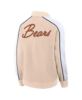 Women's Fanatics Tan Chicago Bears Lounge Full-Snap Varsity Jacket