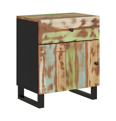 Bedside Cabinet 19.7"x13"x23.6" Solid Wood Reclaimed Engineered Wood