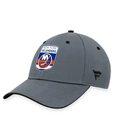 Men's Fanatics Gray New York Islanders Authentic Pro Home Ice Flex Hat