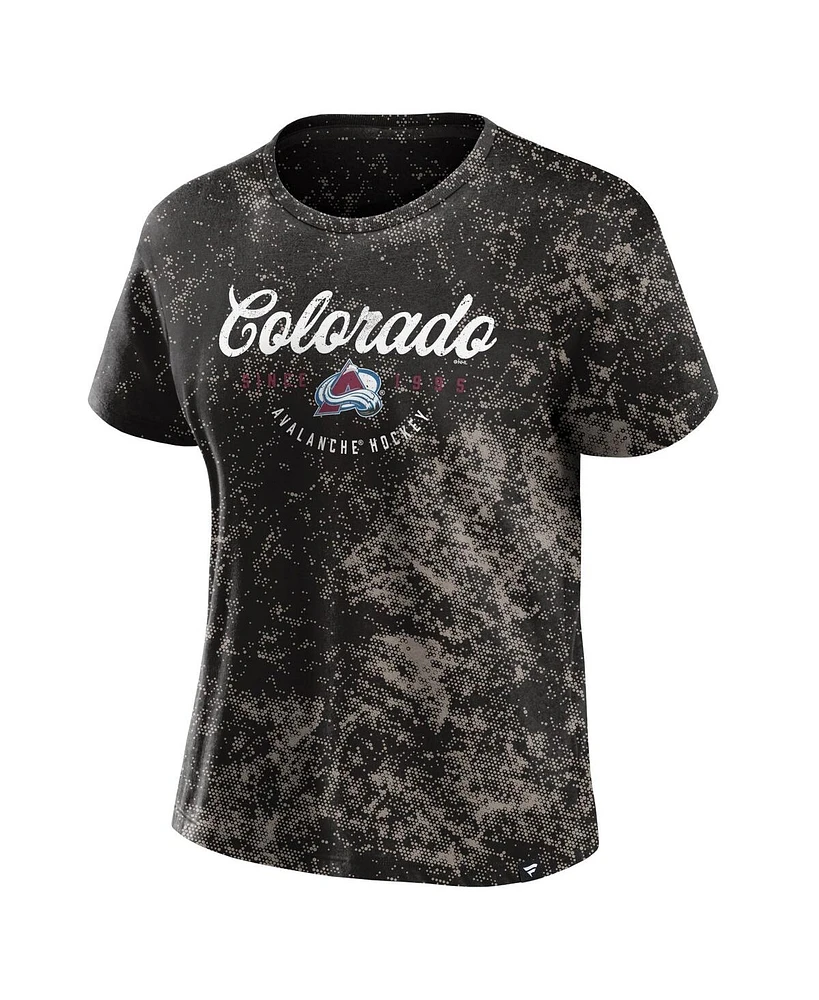 Women's Fanatics Black Colorado Avalanche Breakaway T-shirt