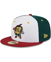 Men's New Era White Altoona Curve Theme Nights Pizzas 59FIFTY Fitted Hat