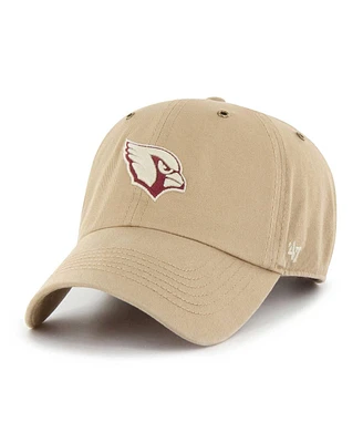 Men's '47 Brand Khaki Arizona Cardinals Overton Clean Up Adjustable Hat