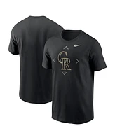 Men's Nike Black Colorado Rockies Camo Logo T-shirt