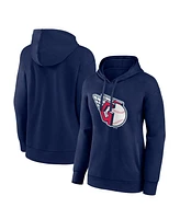 Women's Fanatics Navy Cleveland Guardians Logo Pullover Hoodie