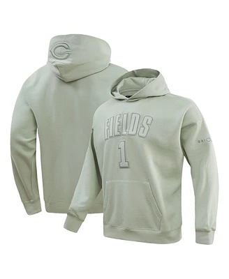 Men's Pro Standard Justin Fields Moss Chicago Bears Player Name and Number Pullover Hoodie