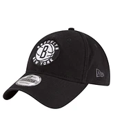 Men's New Era Black Brooklyn Nets Team 2.0 9TWENTY Adjustable Hat