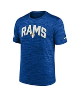 Men's Nike Royal Los Angeles Rams Sideline Velocity Athletic Stack Performance T-shirt