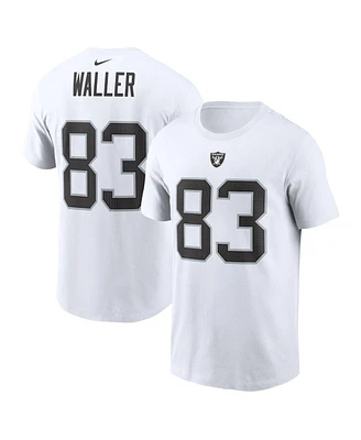 Men's Nike Darren Waller White Las Vegas Raiders Player Name and Number T-shirt