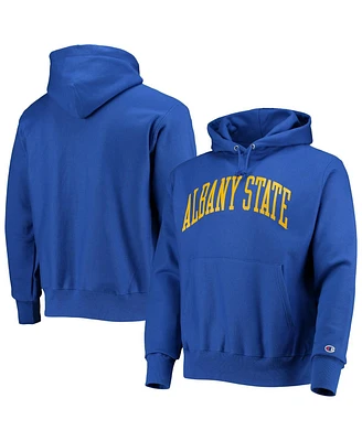 Men's Champion Royal Albany State Golden Rams Tall Arch Pullover Hoodie