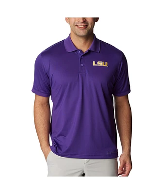 Men's Columbia Purple Lsu Tigers Pfg Tamiami Omni-Shade Polo Shirt