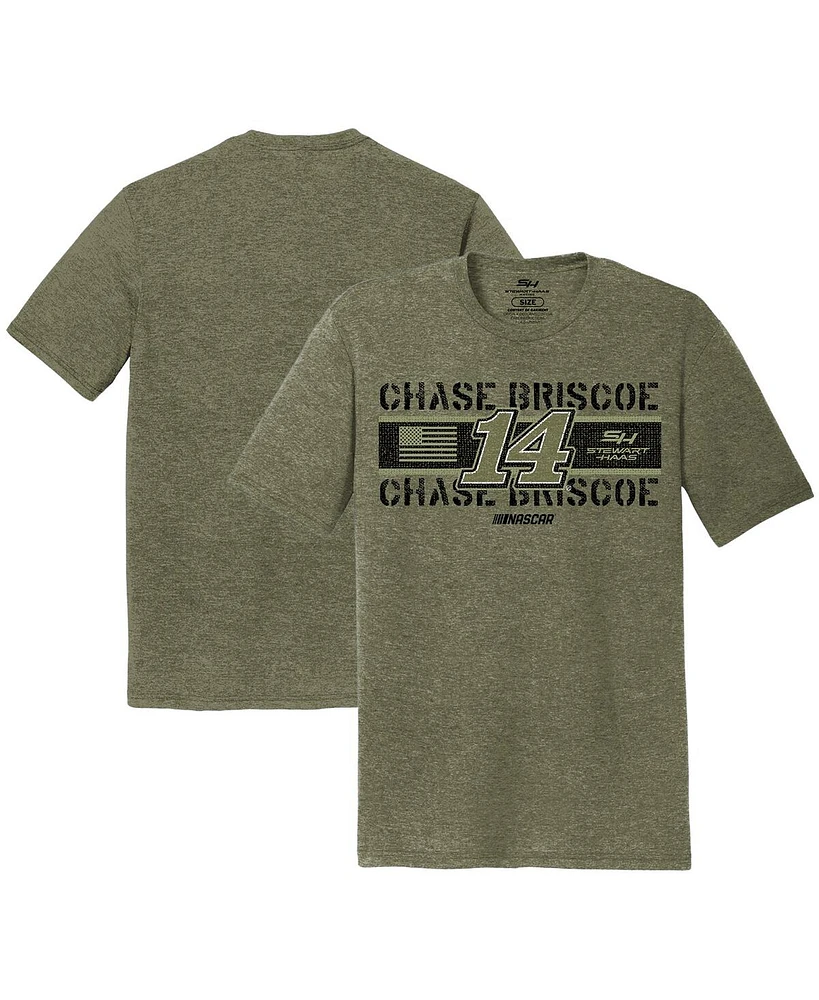 Men's Stewart-Haas Racing Team Collection Green Chase Briscoe Flag Tri-Blend T-shirt