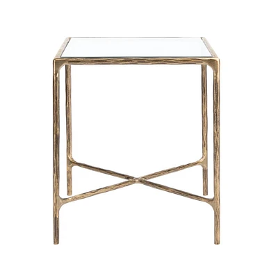 Jessa Forged Metal Square End Table