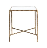 Jessa Forged Metal Square End Table