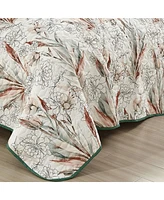 MarCielo 3 Piece Printed Quilt Set Lightweight Bedspread Set Sara - King