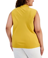 Kasper Plus Size Bow Top