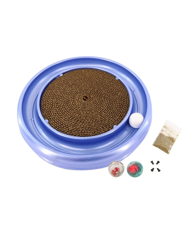 Turbo by Coastal Pet Cat Bundle - Assorted Ball Pack & Scratcher Cat Toy
