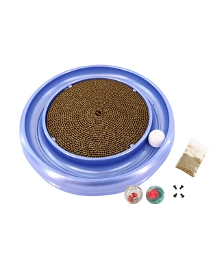 Turbo by Coastal Pet Cat Bundle - Assorted Ball Pack & Scratcher Cat Toy