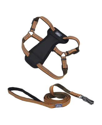 Coastal Pet K9 Explorer by Dog Leash Set - Reflective Adjustable Dog Harness (1" x 26"–38") & Reflective Dog Leash with Scissor Snap 1" x 6')