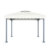 Gazebo 118.1"x118.1" Cream Aluminum