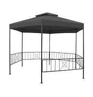 Garden Gazebo 127.2"x108.3"x104.3" Anthracite