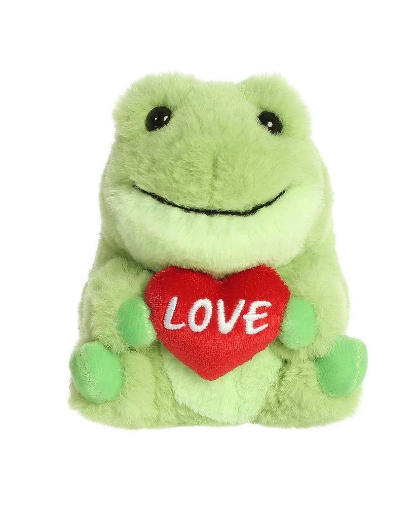 Aurora Mini Love Frog Rolly Pet Lovely Plush Toy Green 5"