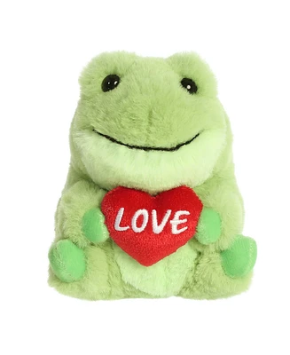 Aurora Mini Love Frog Rolly Pet Lovely Plush Toy Green 5"