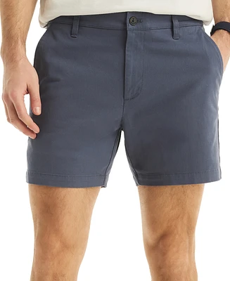 Nautica Men's Classic-Fit Stretch Flat-Front 6" Chino Deck Shorts