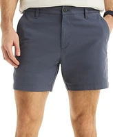 Nautica Men's Classic-Fit Stretch Flat-Front 6" Chino Deck Shorts