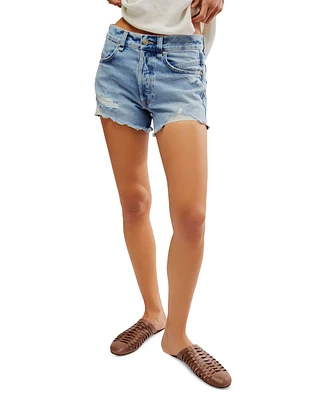Free People Women's Now Or Never Denim Shorts