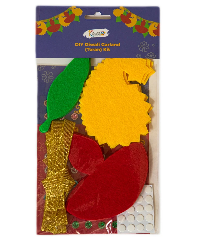 Kulture Khazana Diwali Diy Garland Toran Kit, Felt pieces included