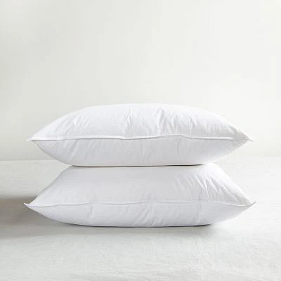 2 Pack Firm White Duck Feather Down Bed Pillow