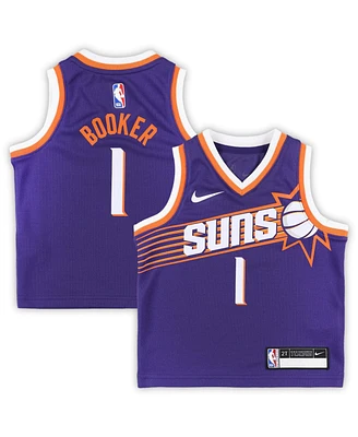 Toddler Boys and Girls Nike Devin Booker Purple Phoenix Suns Swingman Player Jersey - Icon Edition