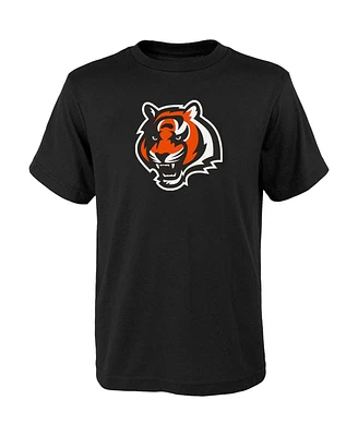 Big Boys Black Cincinnati Bengals Primary Logo T-shirt
