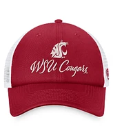 Women's Top of the World Crimson, White Washington State Cougars Charm Trucker Adjustable Hat