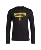 Men's adidas Black Columbus Crew Local Pop Aeroready Long Sleeve T-shirt