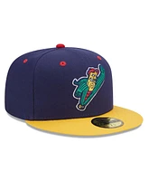 Men's New Era Navy, Yellow Cedar Rapids Kernels Marvel x Minor League 59FIFTY Fitted Hat
