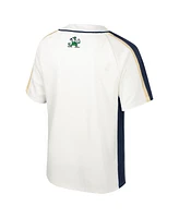 Men's Colosseum Cream Distressed Notre Dame Fighting Irish Ruth Button-Up Baseball Jersey