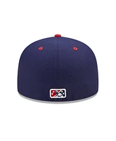 Men's New Era Navy, Yellow Cedar Rapids Kernels Marvel x Minor League 59FIFTY Fitted Hat