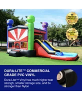 JumpOrange Ninja Warrior Commercial Grade Bounce House Water Slide Combo with Splash Pool for Kids and Adults (with Blower), Wet Dry Use, Basketball H