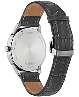 Citizen Eco-Drive Men's Rolan Gray Leather Strap Watch 40mm