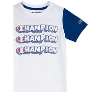 Champion Toddler & Little Boys Short-Sleeve T-Shirt Fleece Shorts, 2 Piece Set