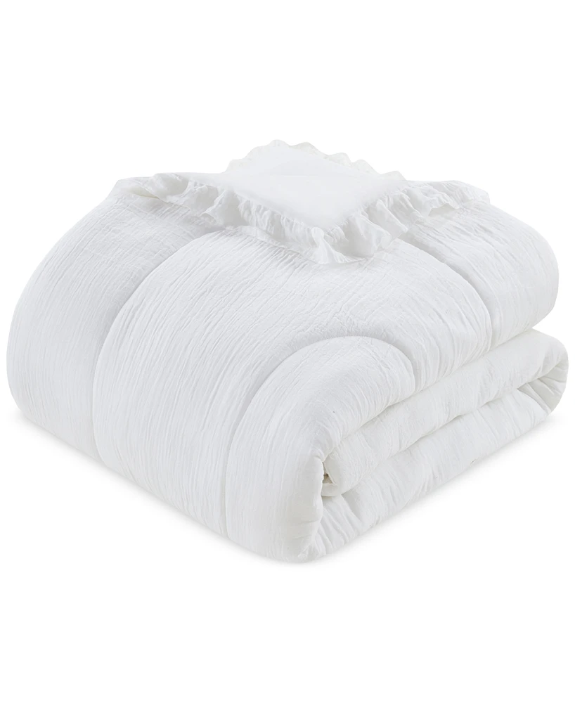 Jla Home Catherine 4-Pc. Ruffled Comforter Set, Created for Macy's