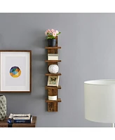 Danya B Utility Column Spine Wall Shelves, Pine