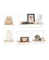 Danya B Framed Wall Art 4-Piece Modern Shelf Set