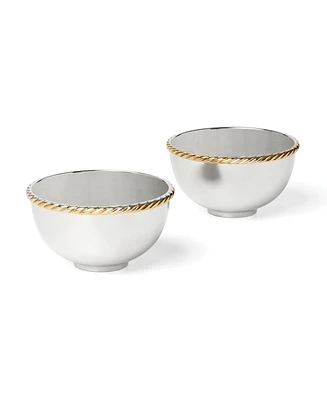 Reed & Barton Roseland Metal Nut Bowl, Set of 2